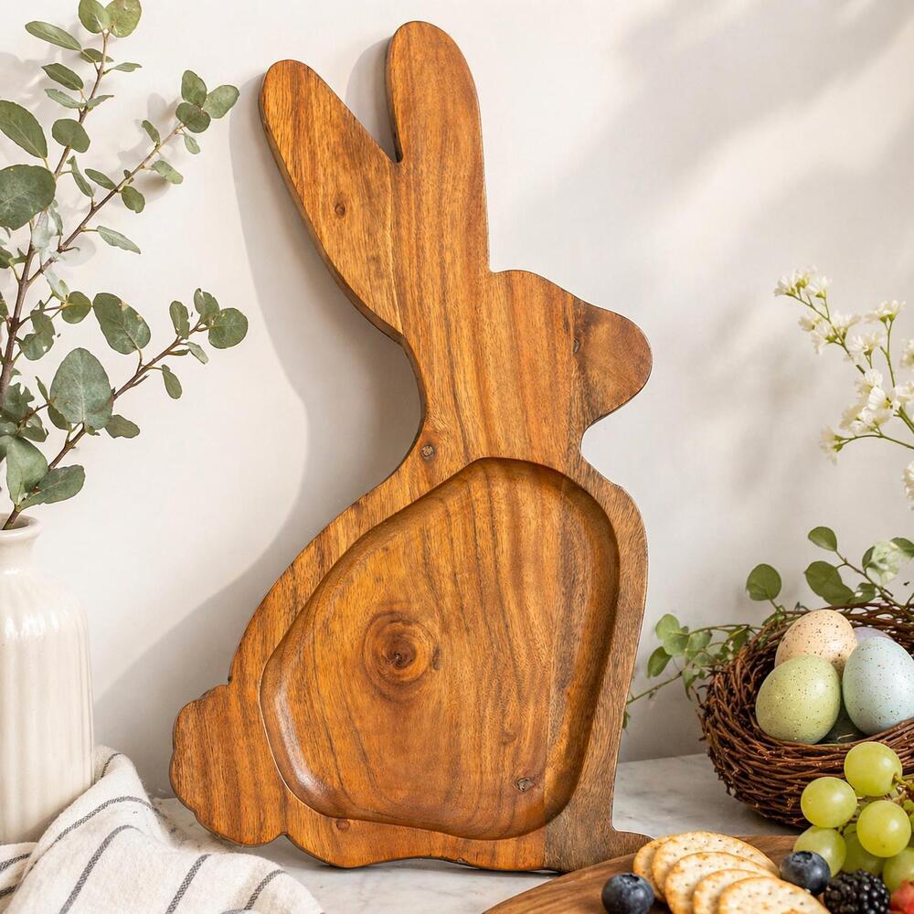 NEW THE ROYAL STANDARD bunny serving tray in natural